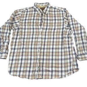 Outdoor Life Plaid Button Down Shirt Casual‎ Long Sleeve XXL